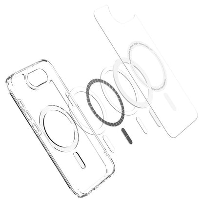 Spigen Ultra Hybrid Mag MagSafe dėklas, skirtas iPhone 17e / 16e (baltas)