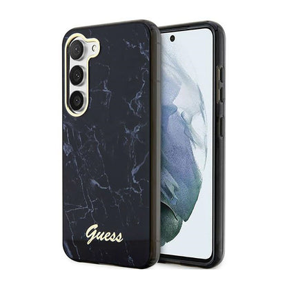 Guess Marble Collection - dėklas Samsung Galaxy S23+ (juodas)