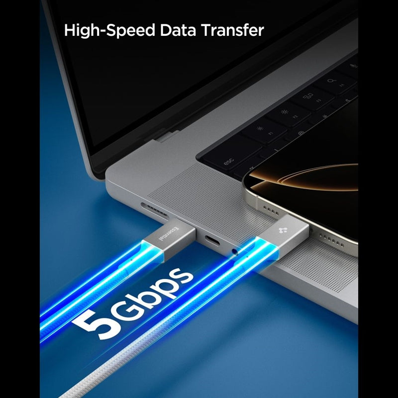 Spigen EB10010CC Essential – USB-C į USB-C PD laidas 100W 1m (baltas)