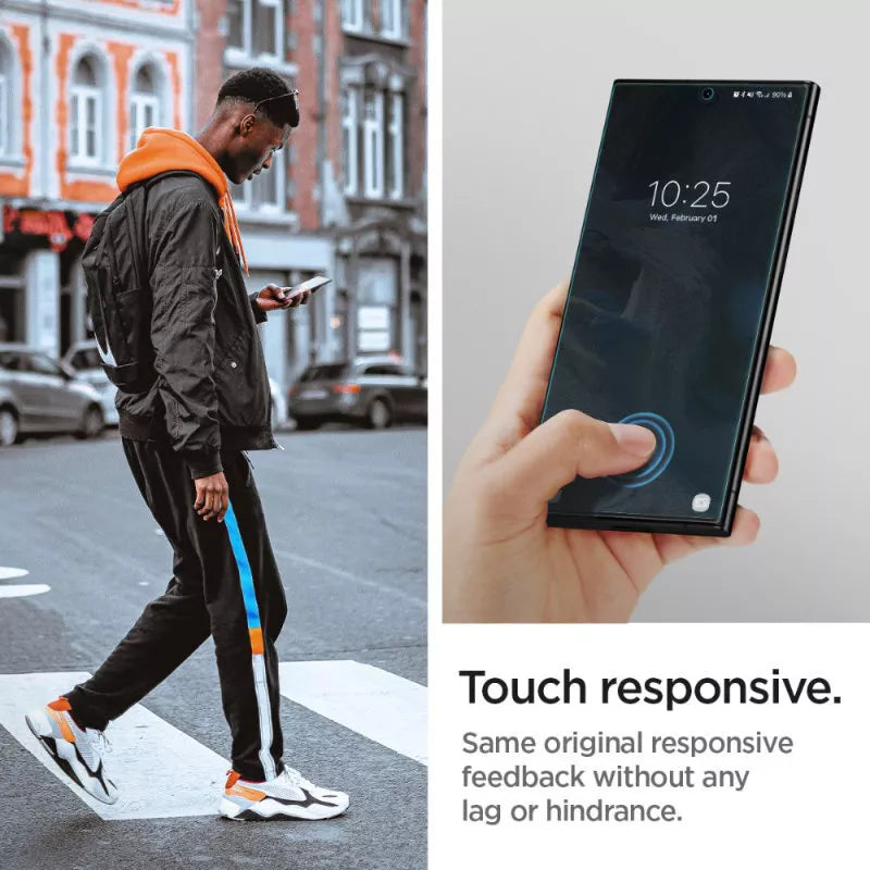 Spigen Neo Flex – Samsung Galaxy S23 Ultra apsauginė plėvelė 2 vnt. (Skaidri)
