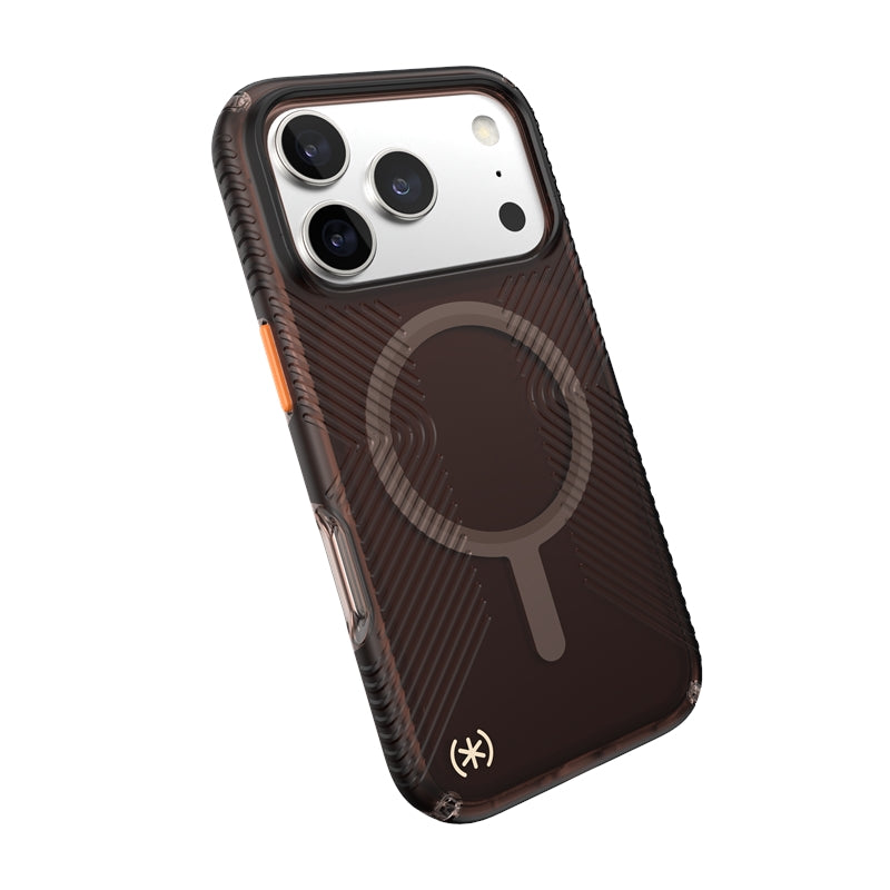 Speck Presidio Lux Grip MagSafe - iPhone 17 Pro dėklas (Luxury Shade Matte / Orange)