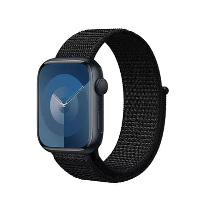 Crong Nylon Reflex – Sportinis dirželis, skirtas Apple Watch 38/40/41/42 mm (juodas)