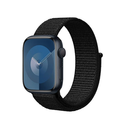 Crong Nylon Reflex – Sportinis dirželis, skirtas Apple Watch 38/40/41/42 mm (juodas)