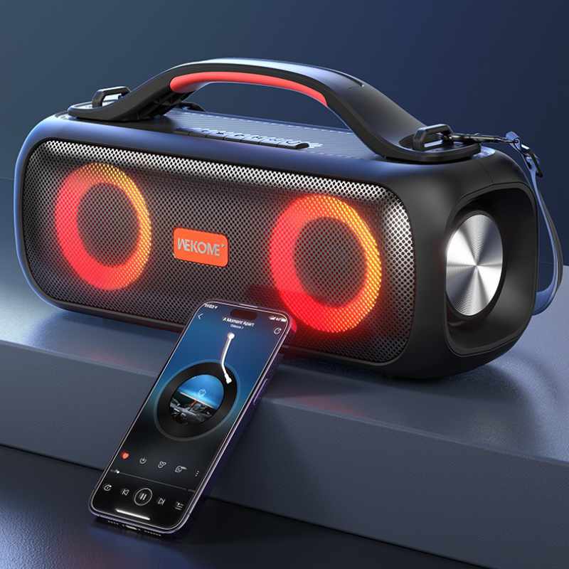 WEKOME D38 Yinla Series - V5.0 30W RGB LED Nešiojamas Belaidis Bluetooth Garsiakalbis (Juodas)