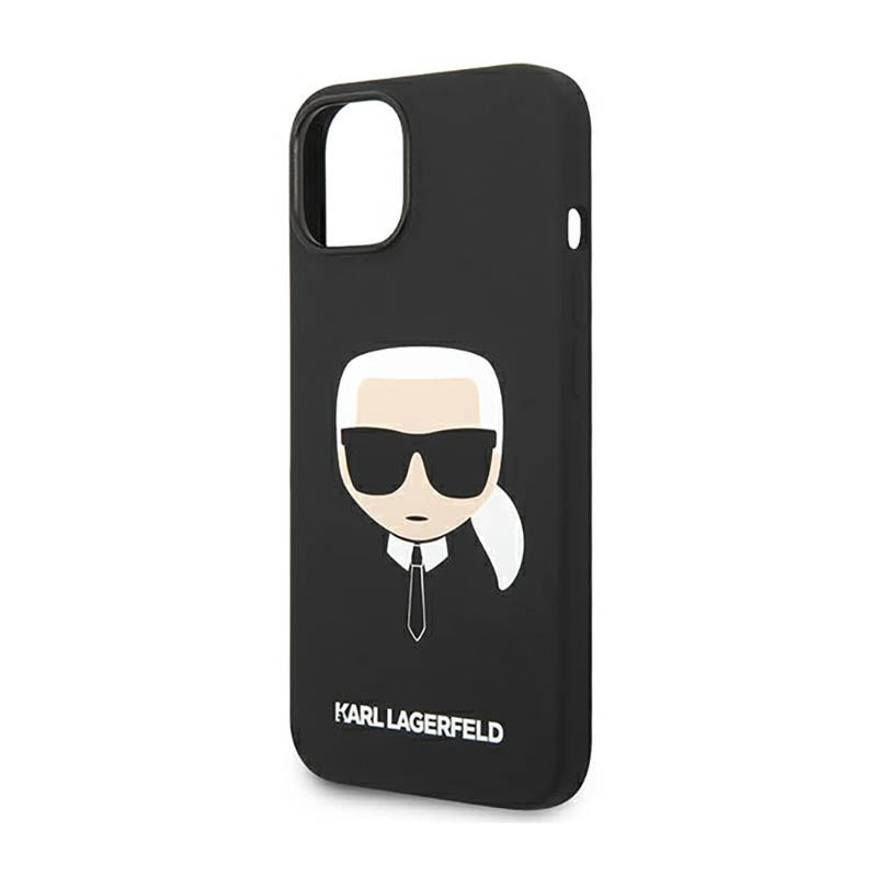 Karl Lagerfeld Silicone Ikonik Karl`s Head – dėklas, skirtas iPhone 14 Plus (juodas)