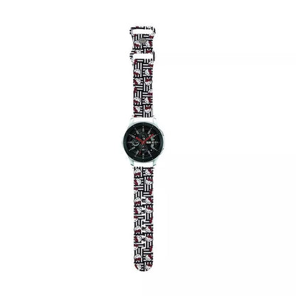 Hello Kitty silikoninės galvos ir juostelės – universalus 22 mm išmaniojo laikrodžio dirželis (juodas)