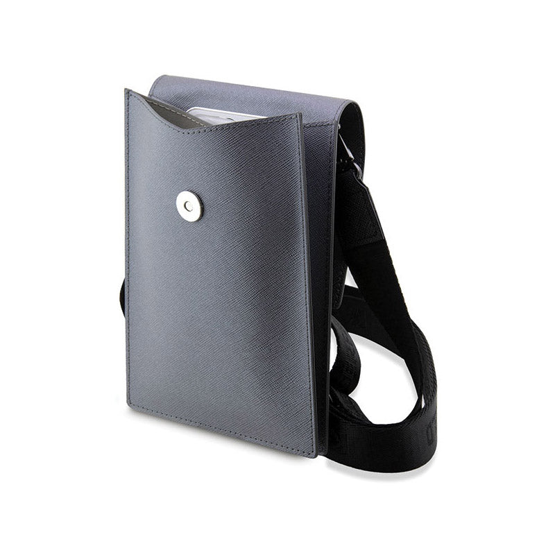 Karl Lagerfeld Saffiano NFT Karl & Choupette - Krepšys išmaniajam telefonui ir priedams (sidabrinis)