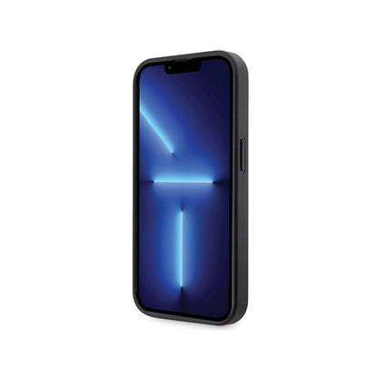 BMW Grip Stand Hot Stamp – dėklas, skirtas „iPhone 14 Pro“ (juodas)