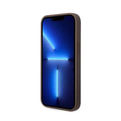 Guess 4G Metal Gold Logo – iPhone 15 Plus dėklas (rudas)