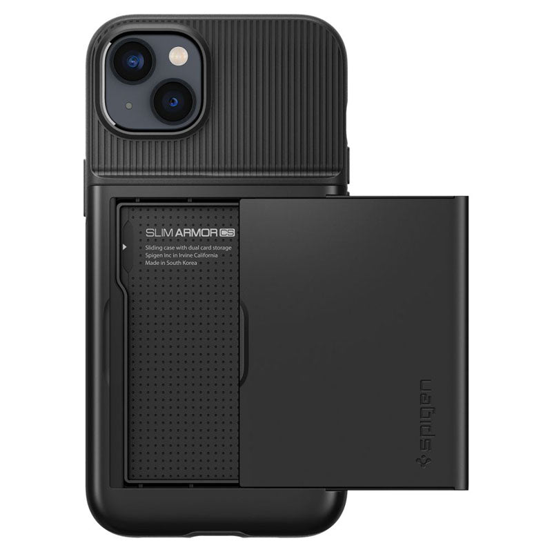 Spigen Slim Armor CS – dėklas, skirtas iPhone 15 Plus / iPhone 14 Plus (juodas)