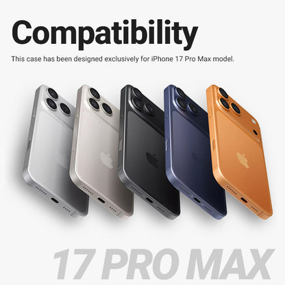 Crong Hybrid Frost MAG dėklas – MagSafe iPhone 17 Pro Max dėklas (Juodas)