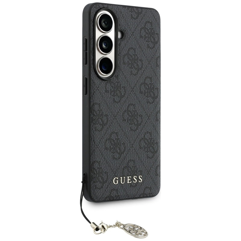 Guess 4G Classic Logo Charm MagSafe - Samsung Galaxy S26 dėklas (Juodas)