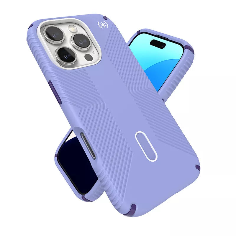 Speck Presidio2 Grip ClickLock & MagSafe – dėklas iPhone 16 Pro (Future Lavender / Cassis Purple / White)
