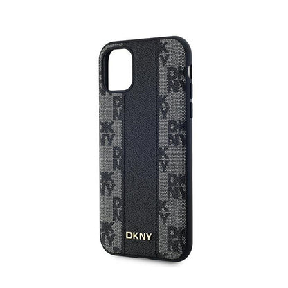 DKNY odinis languotas vienspalvis raštas MagSafe – dėklas, skirtas iPhone 11 (juodas)
