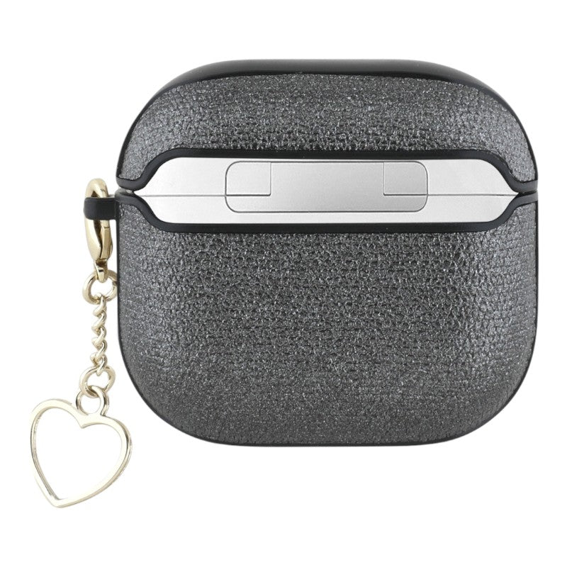 Guess Metallic Script Charm - „AirPods 4“ dėklas (juodas)