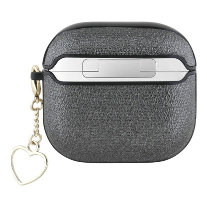 Guess Metallic Script Charm - „AirPods 4“ dėklas (juodas)