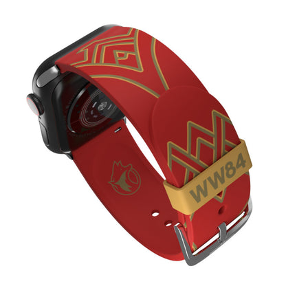 DC Comics – apyrankė, skirta „Apple Watch“ 38/40/41/42/44/45/49 mm (Nuostabioji Moteris 1984: Karmazino spalvos šarvai)