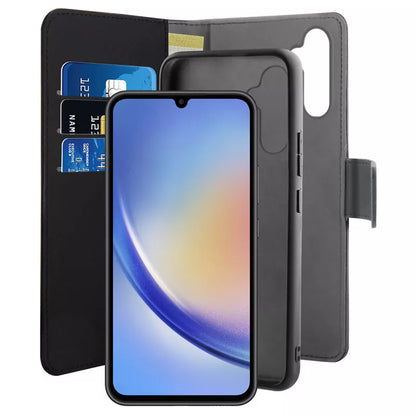 PURO Wallet Detachable – dėklas 2in1, skirtas Samsung Galaxy A34 5G (juodas)