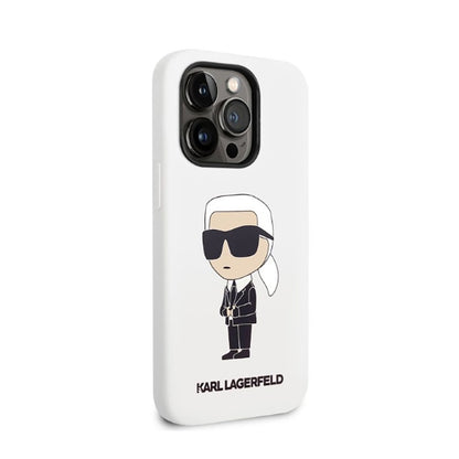 Karl Lagerfeld Silicone NFT Ikonik – dėklas, skirtas iPhone 14 Pro Max (baltas)