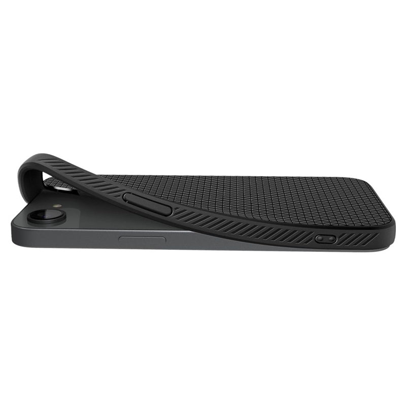 Spigen Liquid Air dėklas iPhone 17e / 16e (Matinis juodas)
