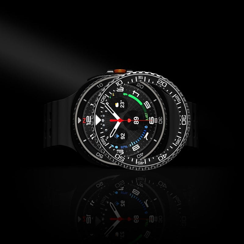 Spigen Bezel Tune Pro Diver - Dėklas / Apsauginis rėmelis, skirtas Samsung Galaxy Watch 8 Classic 46 mm (Sidabrinis)