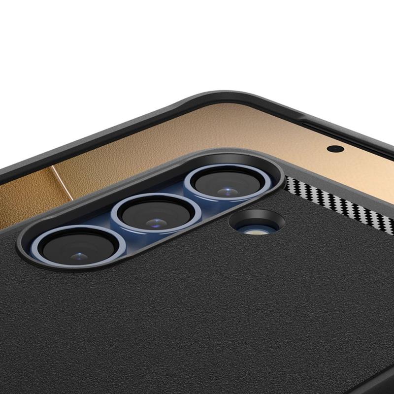 Spigen Rugged Armor Mag MagSafe – „Samsung Galaxy S25“ dėklas (matinė juoda)