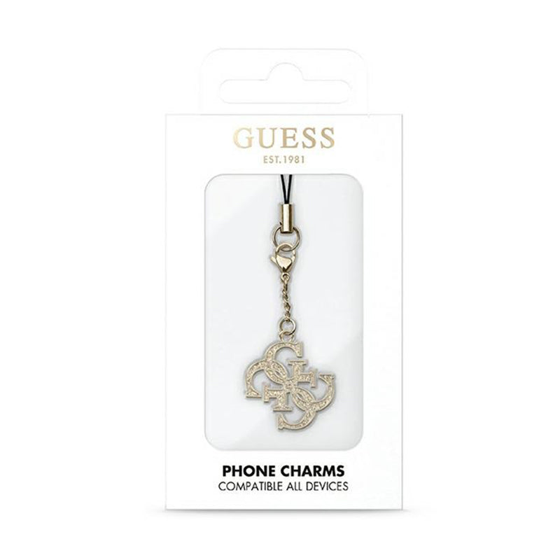 Guess Phone Strap 4G blizgučių pakabukas – telefono pakabukas