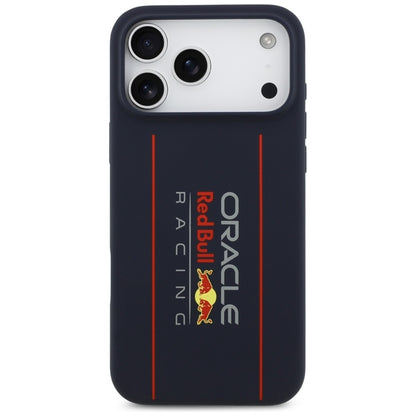 Red Bull Silikoninis Oversize Vertikalus Logotipas MagSafe - iPhone 17 Pro Max dėklas (Tamsiai mėlynas)