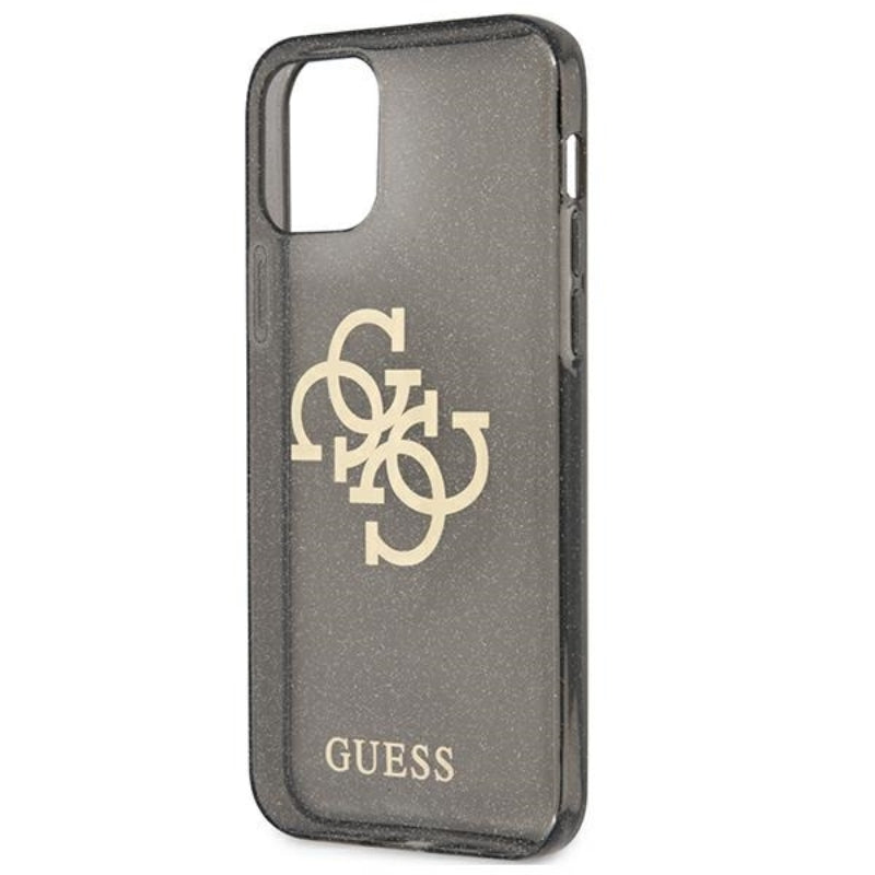 Guess Glitter 4G Big Logo – dėklas iPhone 12 Pro Max (juodas)
