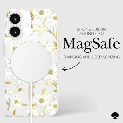 Kate Spade New York Protective Gems MagSafe – dėklas, skirtas „iPhone 16“ (Sunshine Floral)