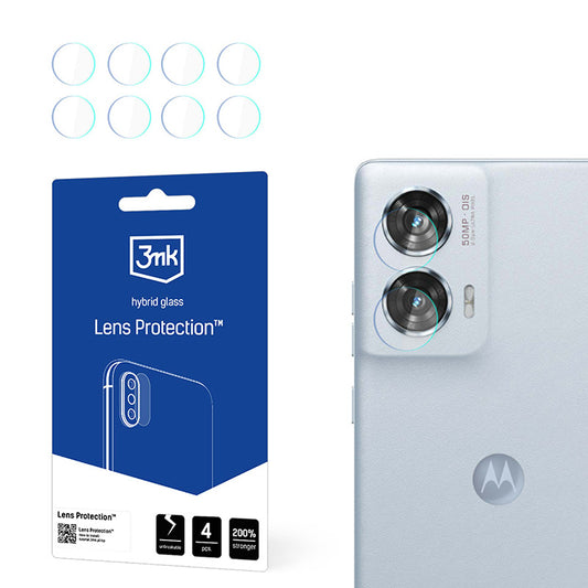 3mk lęšių apsauga - fotoaparato objektyvo stiklas, skirtas "Motorola Edge 50 Fusion" (4 rinkiniai)