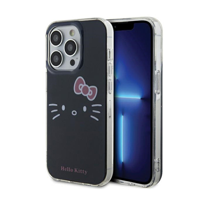 Hello Kitty IML Kitty Face – dėklas iPhone 15 Pro Max (juodas)