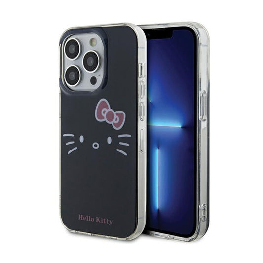 Hello Kitty IML Kitty Face – dėklas iPhone 15 Pro Max (juodas)