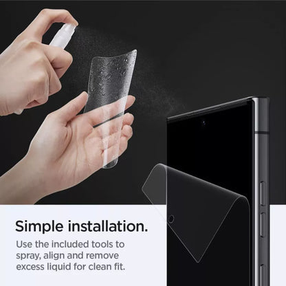 Spigen Neo Flex – Samsung Galaxy S23 Ultra apsauginė plėvelė 2 vnt. (Skaidri)