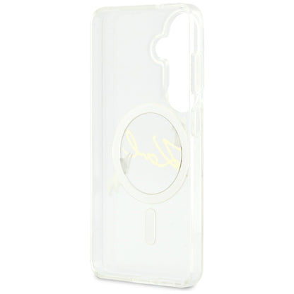 Karl Lagerfeld IML KC Script MagSafe - Samsung Galaxy S26+ dėklas (skaidrus)
