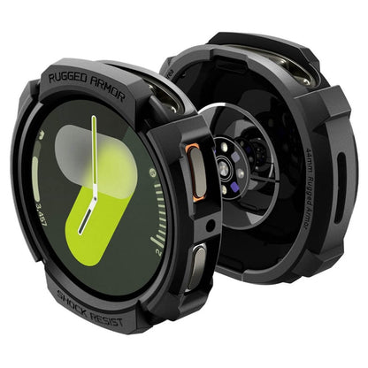 Spigen Rugged Armor Dėklas, skirtas Samsung Galaxy Watch 8 44 mm (Matinė juoda)