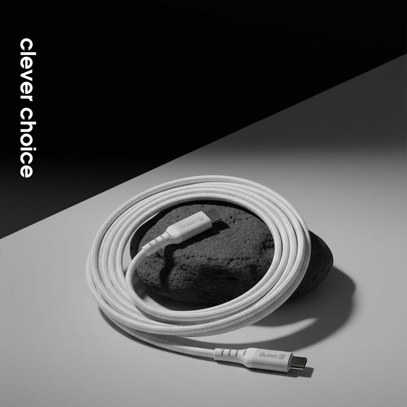 Crong Armor Link – USB-C Lightning greito įkrovimo MFi laidas 150cm (baltas)