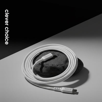 Crong Armor Link – USB-C Lightning greito įkrovimo MFi laidas 150cm (baltas)