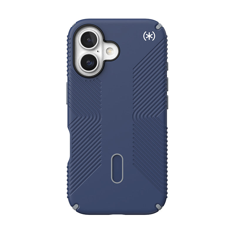Speck Presidio2 Grip ClickLock & MagSafe – dėklas skirtas iPhone 16 (Coastal Blue / Dust Grey / White)