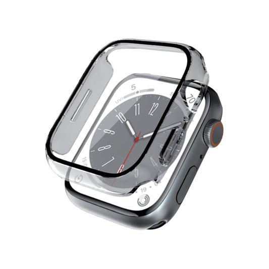 Crong Hybrid Watch Case - dėklas su stiklu, skirtas Apple Watch 44mm (skaidrus)
