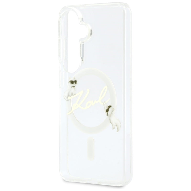 Karl Lagerfeld IML KC Script MagSafe - Samsung Galaxy S26 dėklas (Skaidrus)