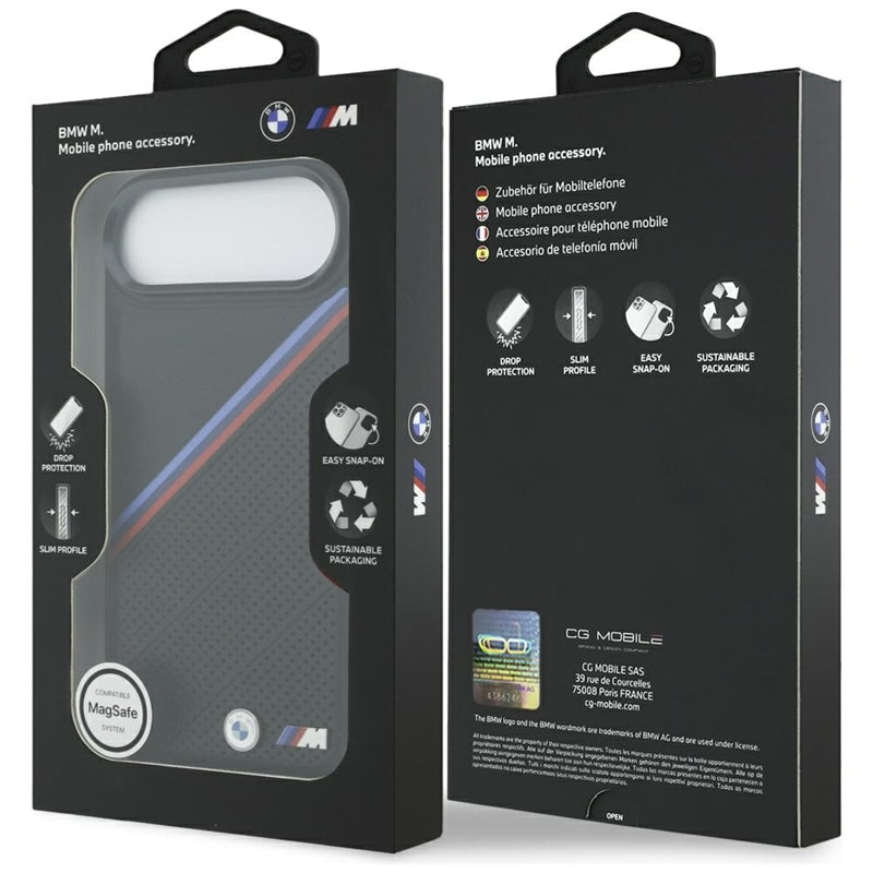 BMW M Tricolor Metalinis MagSafe dėklas - iPhone Air (Juodas)