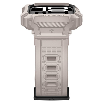 Spigen Rugged Armor Pro V2 – Dirželis su dėklu Apple Watch 10/11 46mm (Smėlio spalvos)