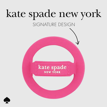 Kate Spade New York magnetinis žiedinis laikiklis – MagSafe pirštų laikiklis (Pom Pom Pink)