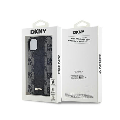 DKNY odinis languotas vienspalvis raštas MagSafe – dėklas, skirtas iPhone 11 (juodas)