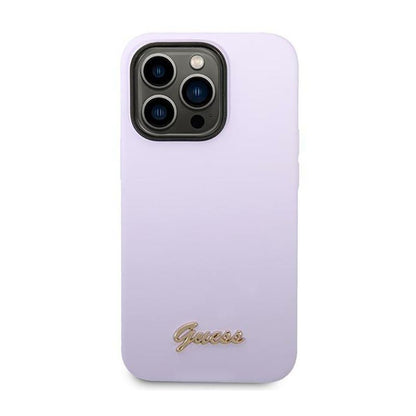 Guess Silicone Vintage – dėklas, skirtas „iPhone 14 Pro Max“ („Purple“)
