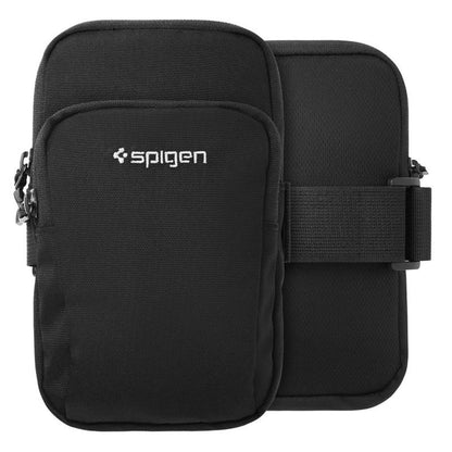 Spigen A702 Dynamic Shield sportinis dirželis / dėklas išmaniajam telefonui iki 6,9 colių (juodas)