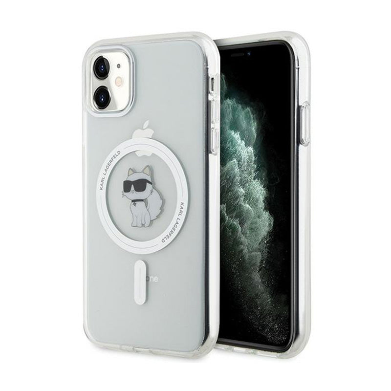 Karl Lagerfeld IML Choupette MagSafe – dėklas iPhone 11 (skaidrus)
