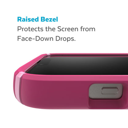 Speck Presidio2 Pro – dėklas, skirtas „iPhone 15 Plus“ / „14 Plus“, su „MICROBAN“ danga („Digitalpink“ / „Blossompink“ / „White“)