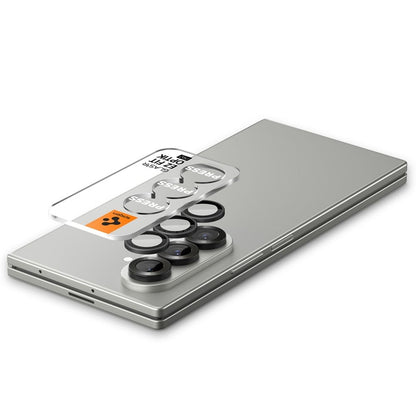 Spigen Optik Pro HD GLAS.TR EZ Fit fotoaparato apsauga 2 vnt. – lęšių apsauga, skirta „Samsung Galaxy Z Fold 7“ (2 vnt.) (juoda)